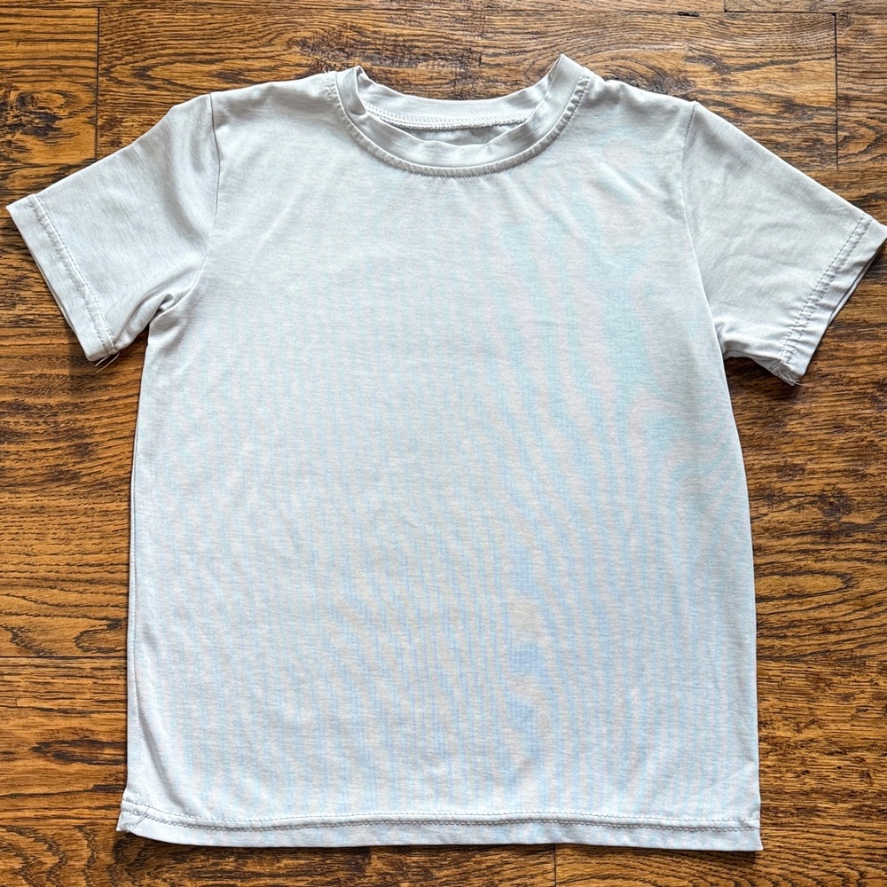 Kids Light Heather Gray Performance style Short Sleeve Tee